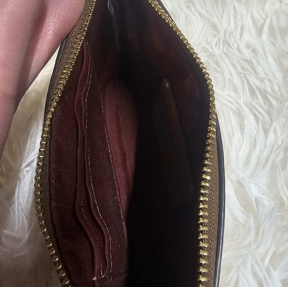 Coach C9945 Corner Zip Wristlet In Rainbow Signature Canvas - Picture 7 of 7